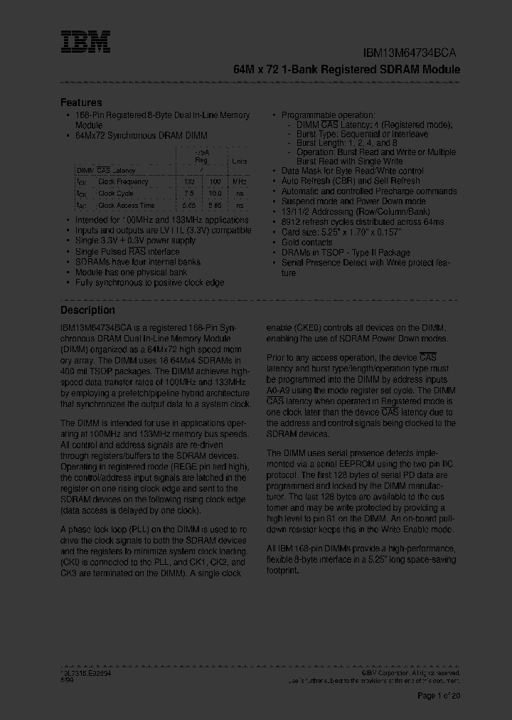 IBM13M64734BCA-75AT_3308463.PDF Datasheet