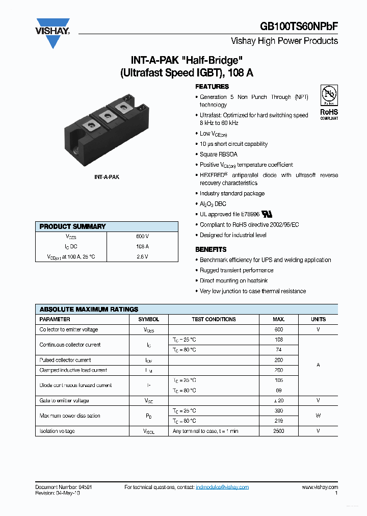 GB100TS60NPBF_3309553.PDF Datasheet