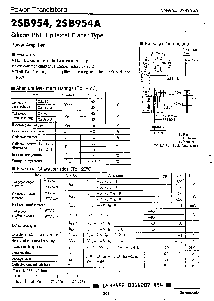2SB954R_3310516.PDF Datasheet