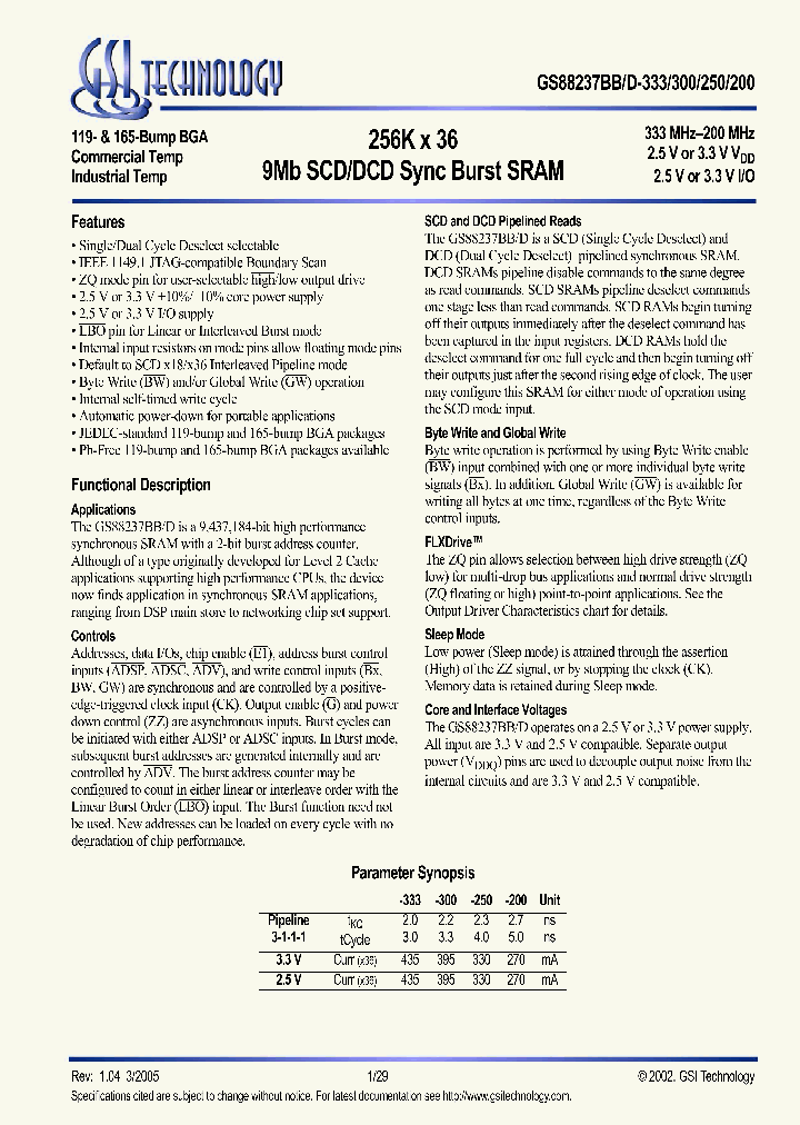 GS88237BB-200_3312450.PDF Datasheet