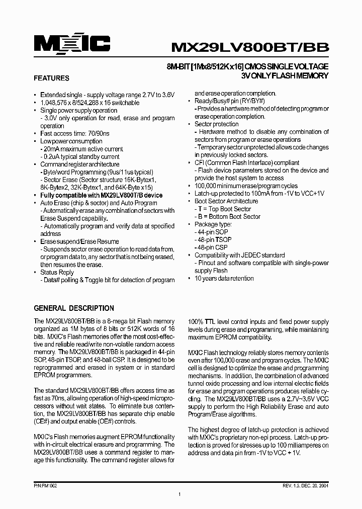 29LV800BB-90_3313079.PDF Datasheet