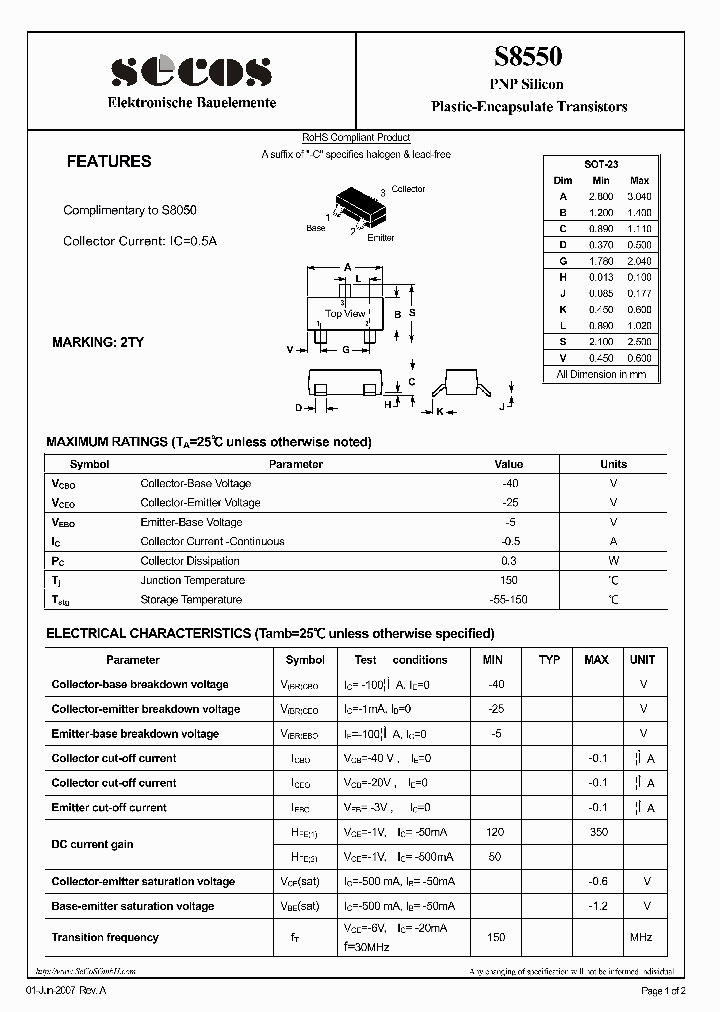 S8550_3313509.PDF Datasheet