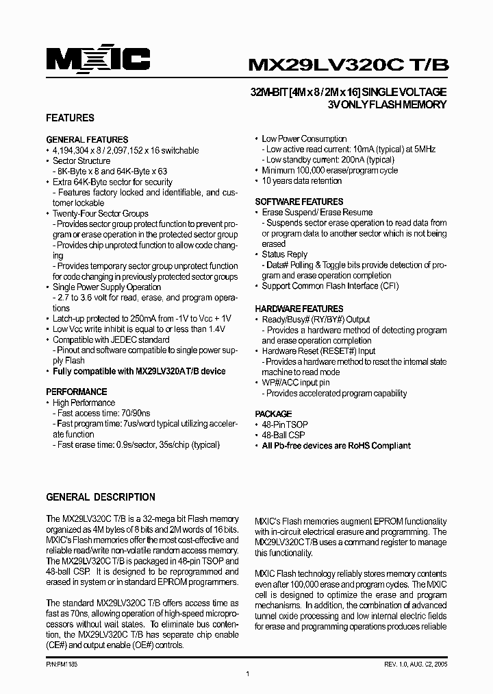 MX29LV320CBXBC-70G_3315172.PDF Datasheet