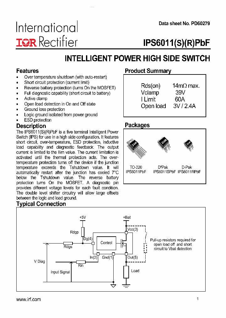 IPS6011PBF_3312788.PDF Datasheet