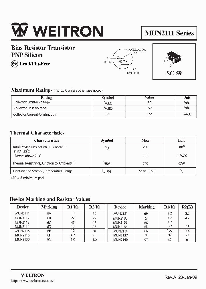 MUN2111_3316326.PDF Datasheet