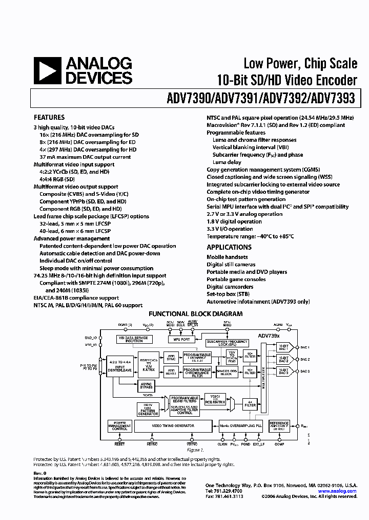 ADV7392BCPZ_3315680.PDF Datasheet