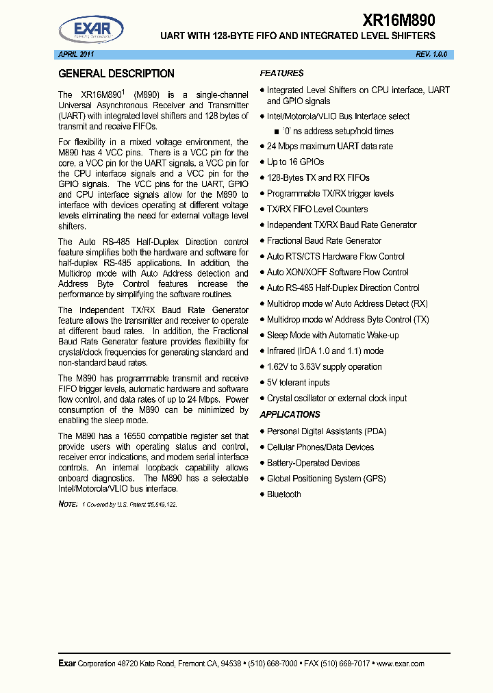 XR16M890IL40_3316417.PDF Datasheet