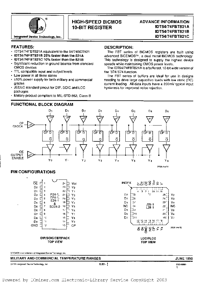 IDT54FBT821BEB_3318792.PDF Datasheet