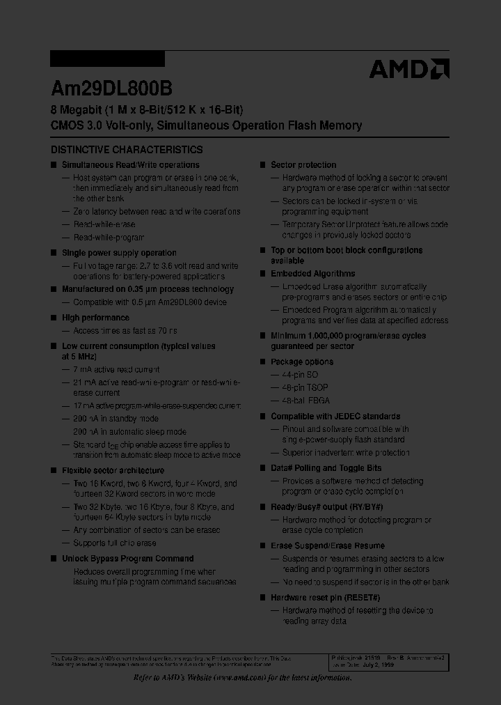 AM29DL800BT70RWBC_3315839.PDF Datasheet