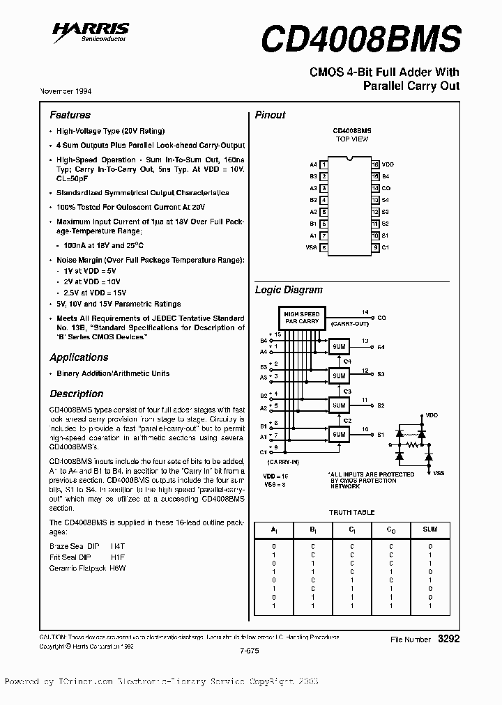 CD4008BKMSR_3322791.PDF Datasheet