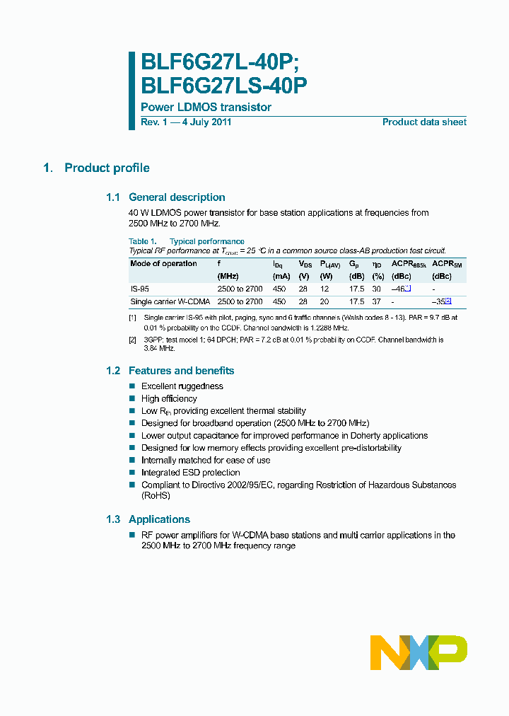 BLF6G27LS-40P_3324255.PDF Datasheet