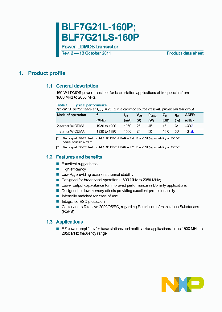 BLF7G21L-160P_3323629.PDF Datasheet