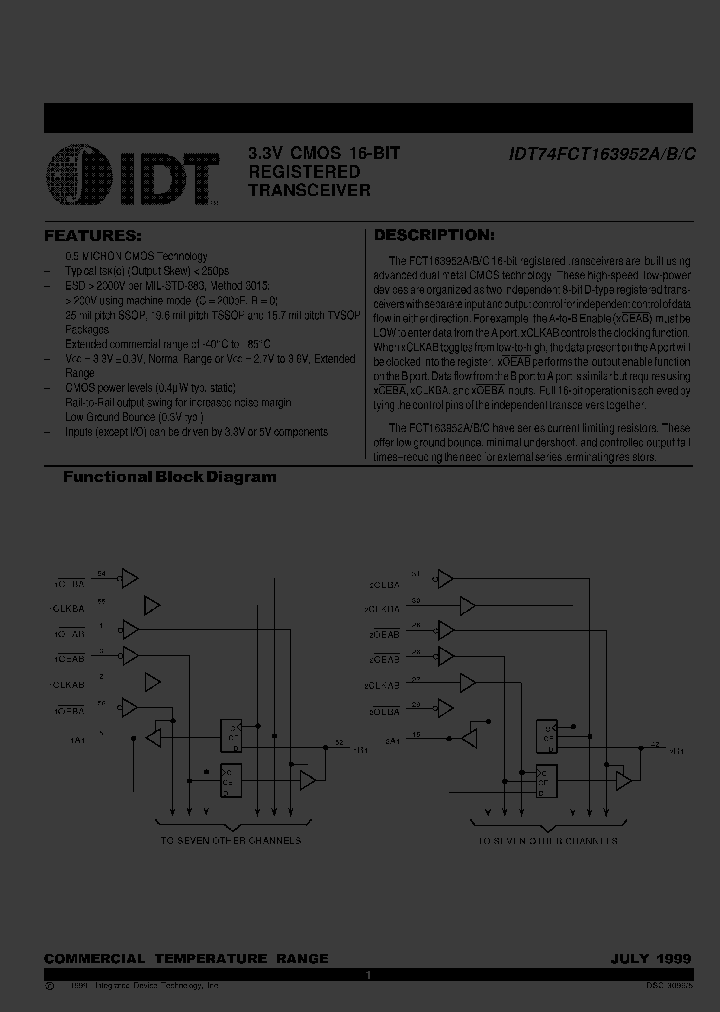 IDT74FCT163952BPF_3327729.PDF Datasheet
