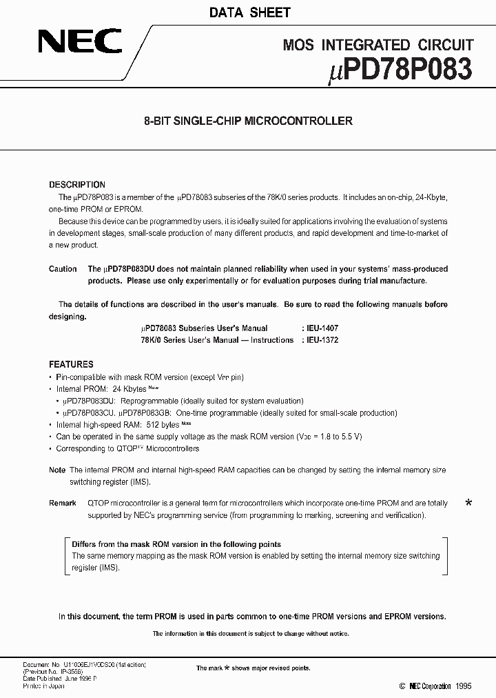 UPD78P083GB-3BS-MTX_3330575.PDF Datasheet