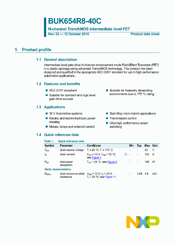 BUK654R8-40C_3331050.PDF Datasheet