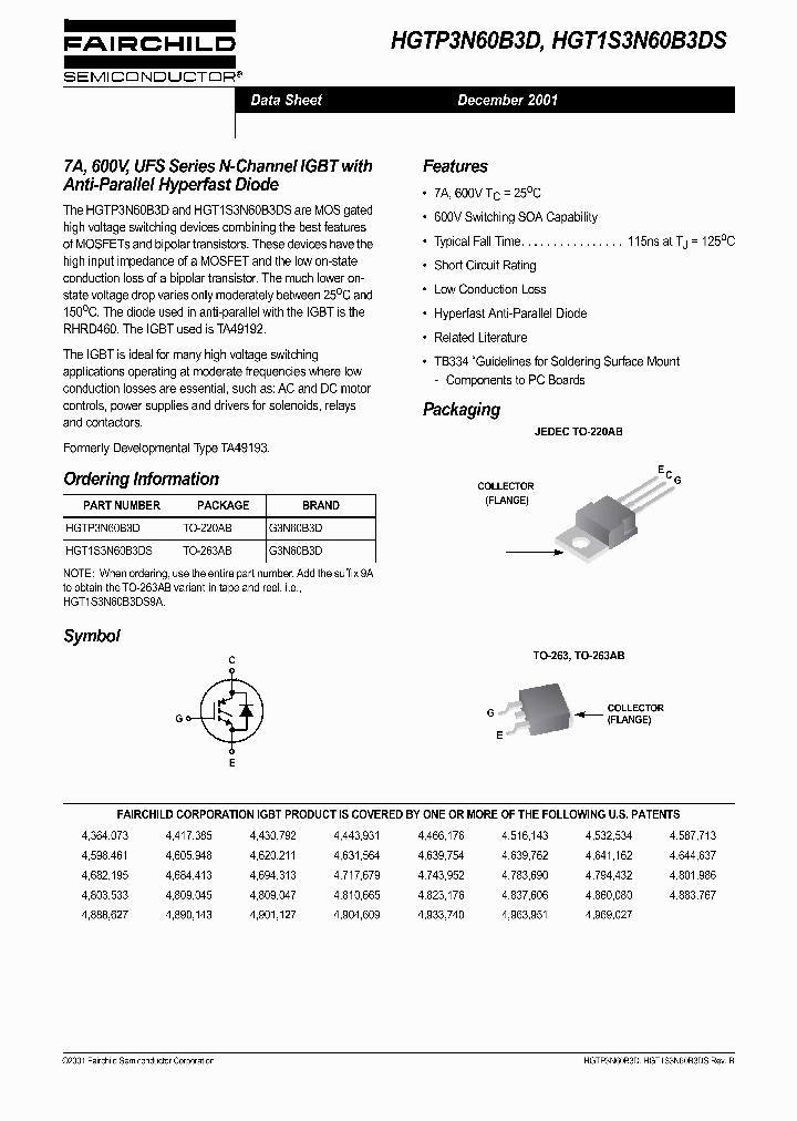 HGT1S3N60B3DS9A_3329037.PDF Datasheet