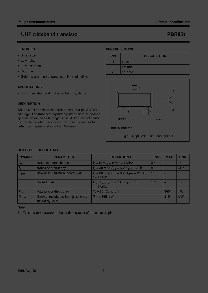 PBR951TR_3329565.PDF Datasheet