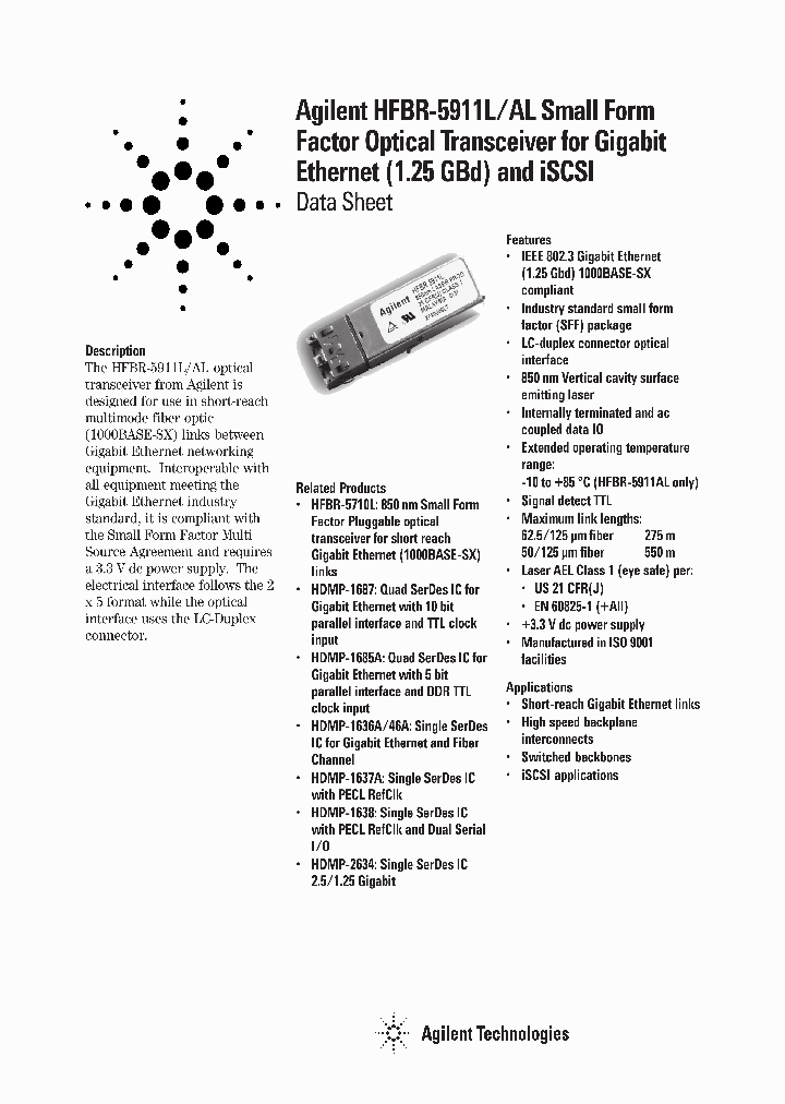 HFBR-5911L_3328842.PDF Datasheet