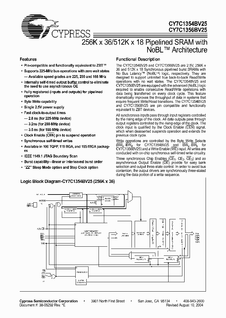 CY7C1356BV25-225_3331221.PDF Datasheet