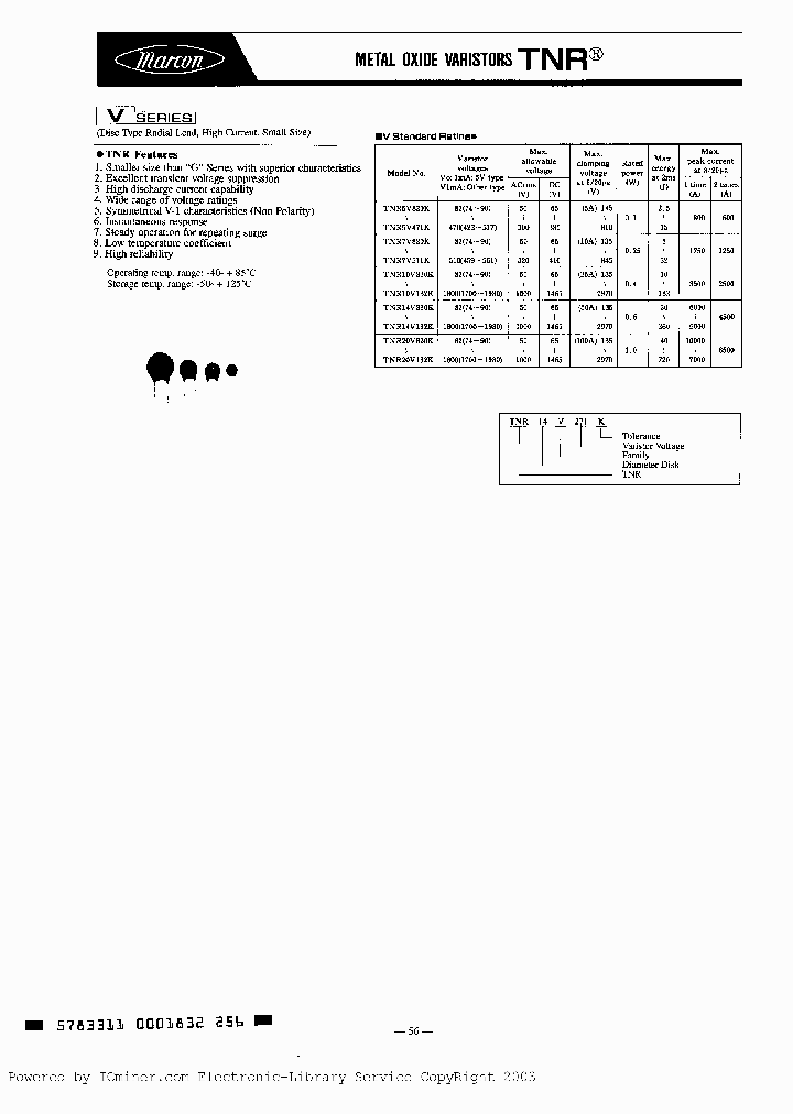 TNR14V182K_3334855.PDF Datasheet