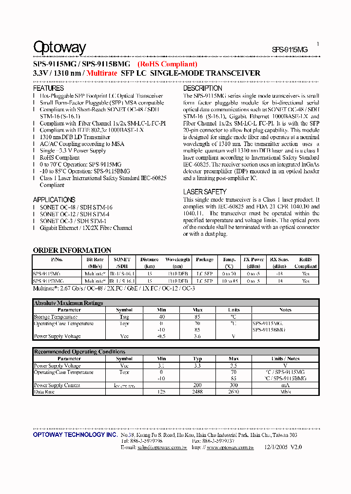 SPS-9115BMG_3332911.PDF Datasheet