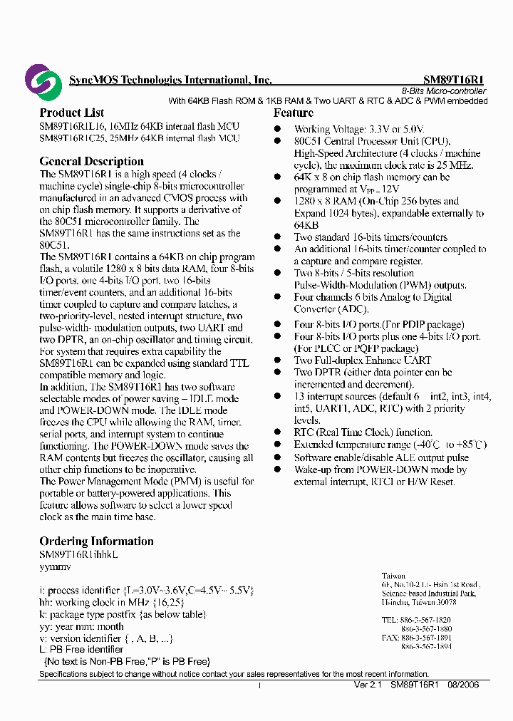 SM89T16R1C25_3333594.PDF Datasheet