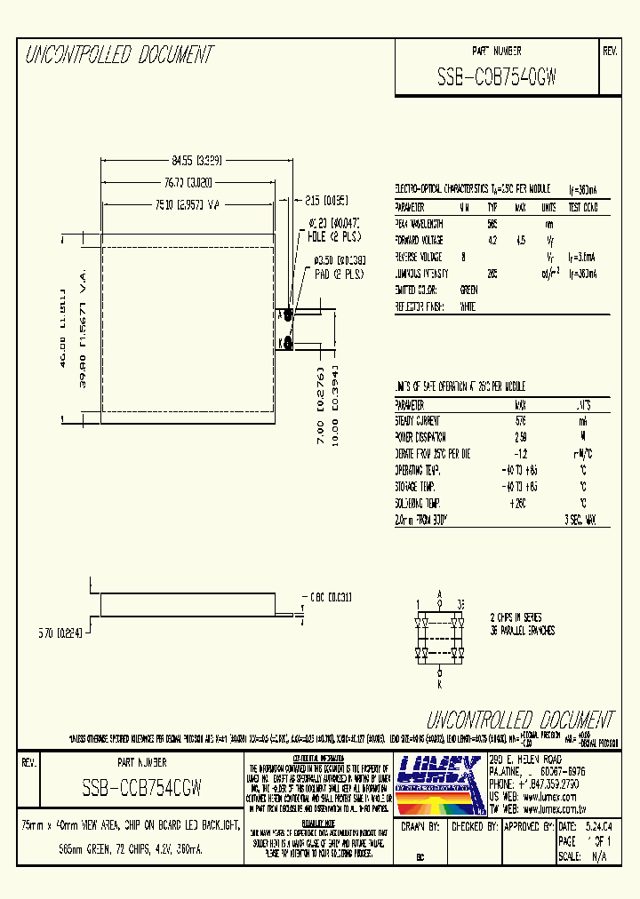 SSB-COB7540GW_3337930.PDF Datasheet