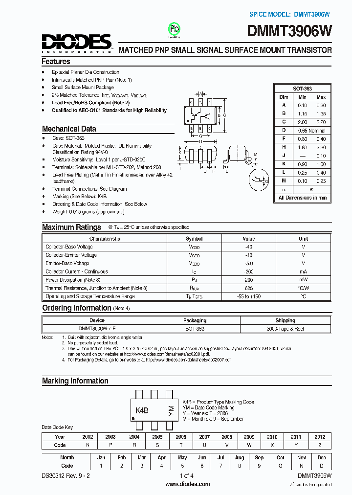 DMMT3906W-7-F_3339342.PDF Datasheet