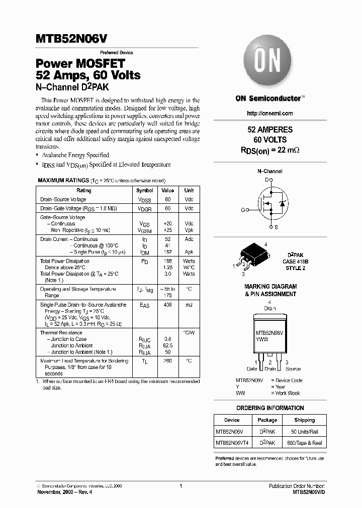 MTB52N06V-D_3338477.PDF Datasheet