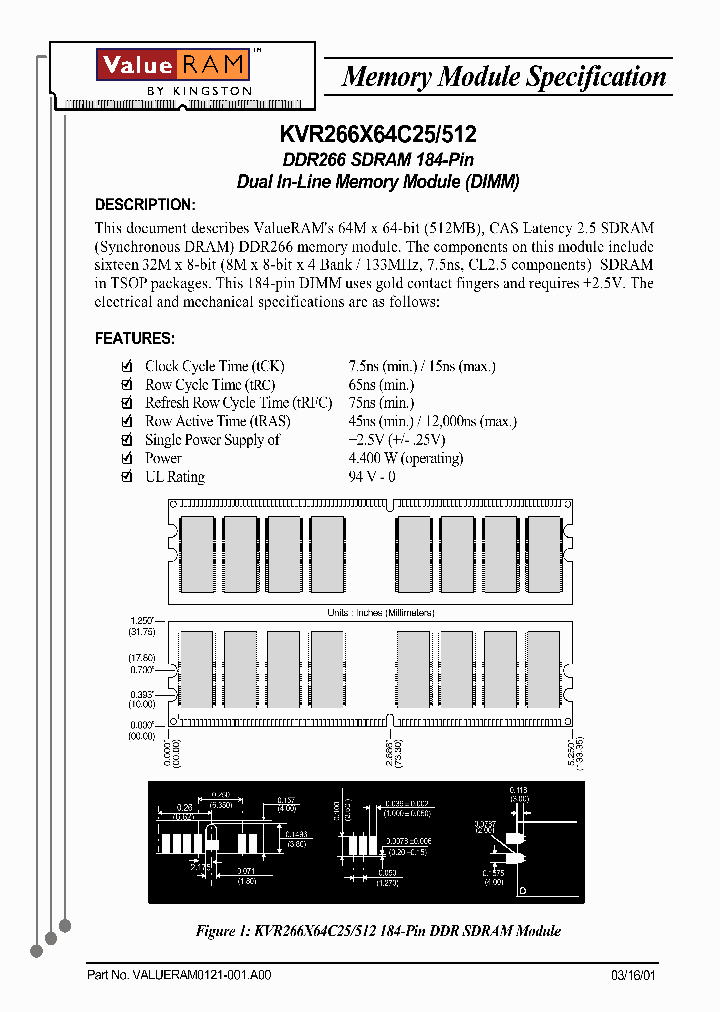 KVR266X64C25512_3340341.PDF Datasheet