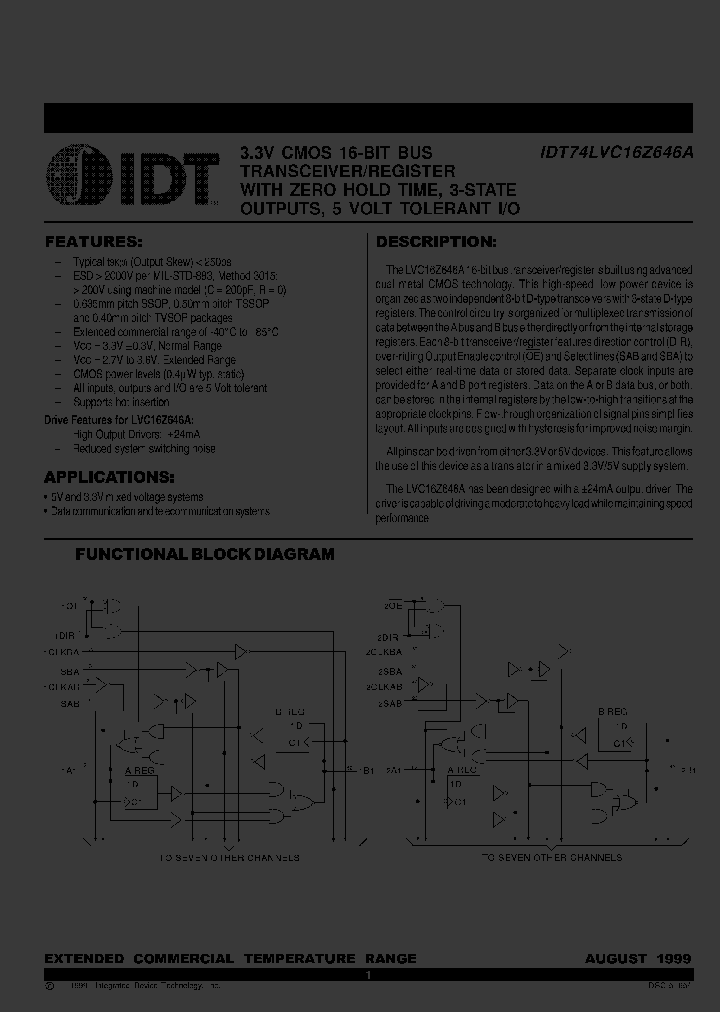 IDT74LVC16Z646APA_3342760.PDF Datasheet