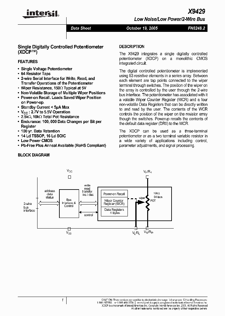 X9429WS16Z-27_3342696.PDF Datasheet