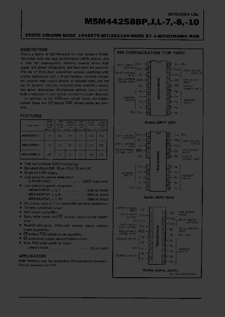 M5M44258-7_3344517.PDF Datasheet