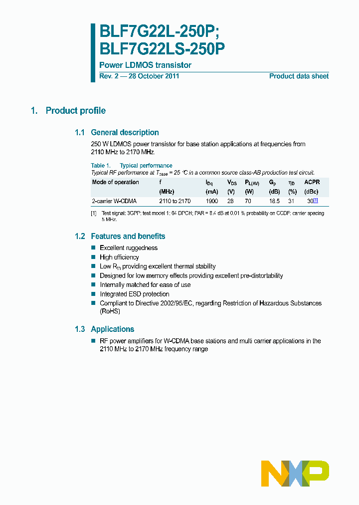 BLF7G22L-250P_3345929.PDF Datasheet