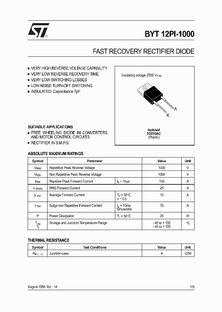 BYT12PI-1000_3344406.PDF Datasheet
