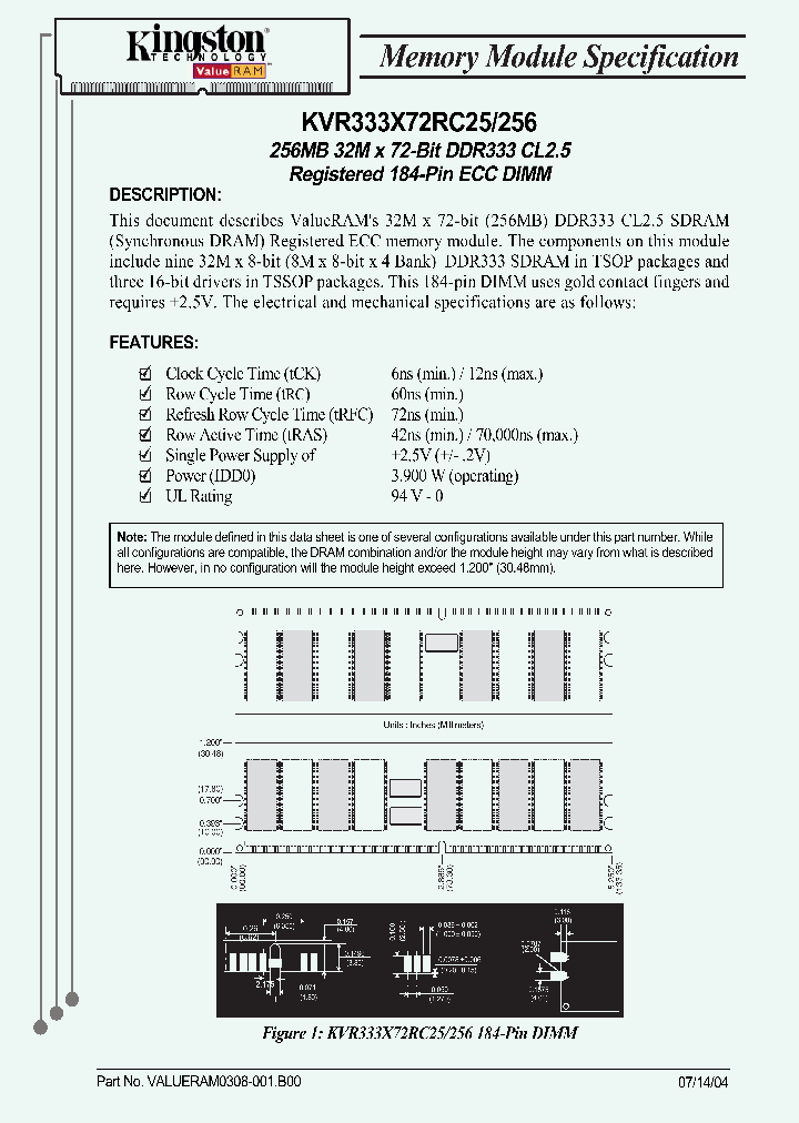 KVR333X72RC25256_3349372.PDF Datasheet