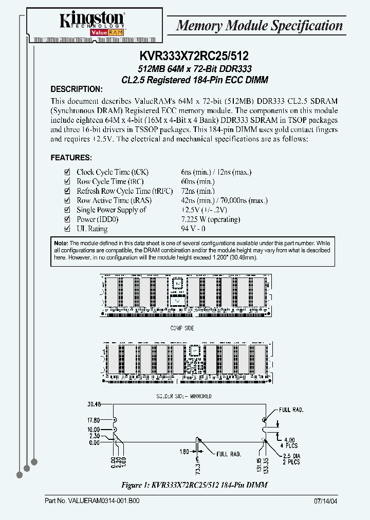 KVR333X72RC25512_3349373.PDF Datasheet
