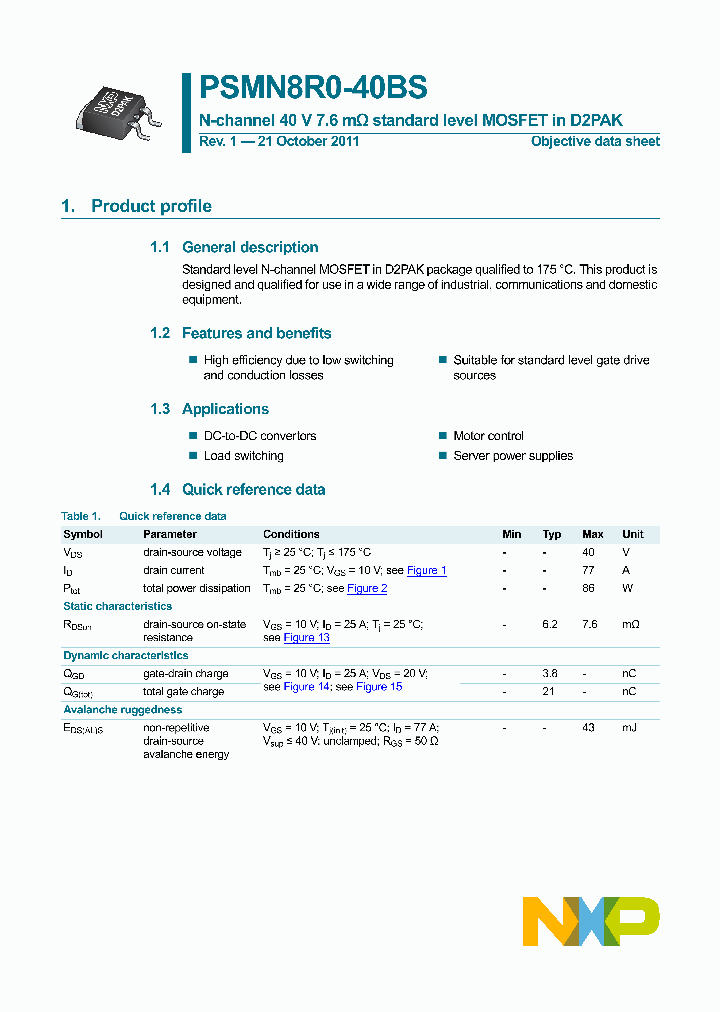 PSMN8R0-40BS_3356135.PDF Datasheet