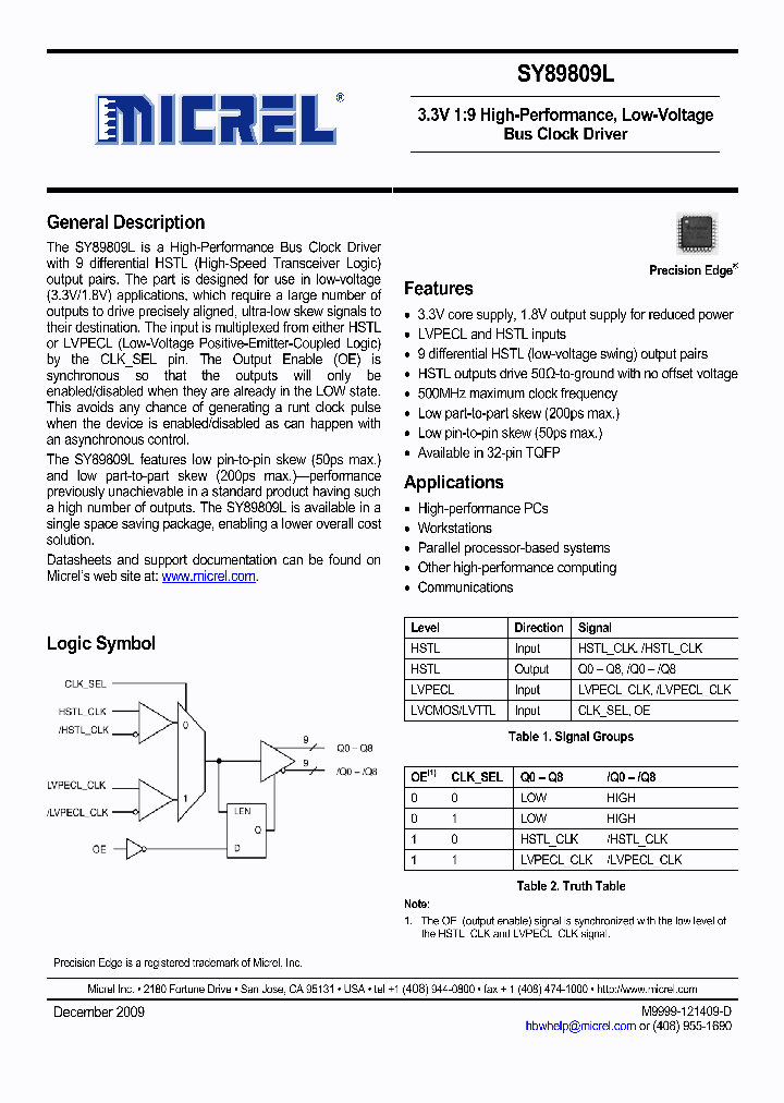 SY89809LTCTR_3355942.PDF Datasheet
