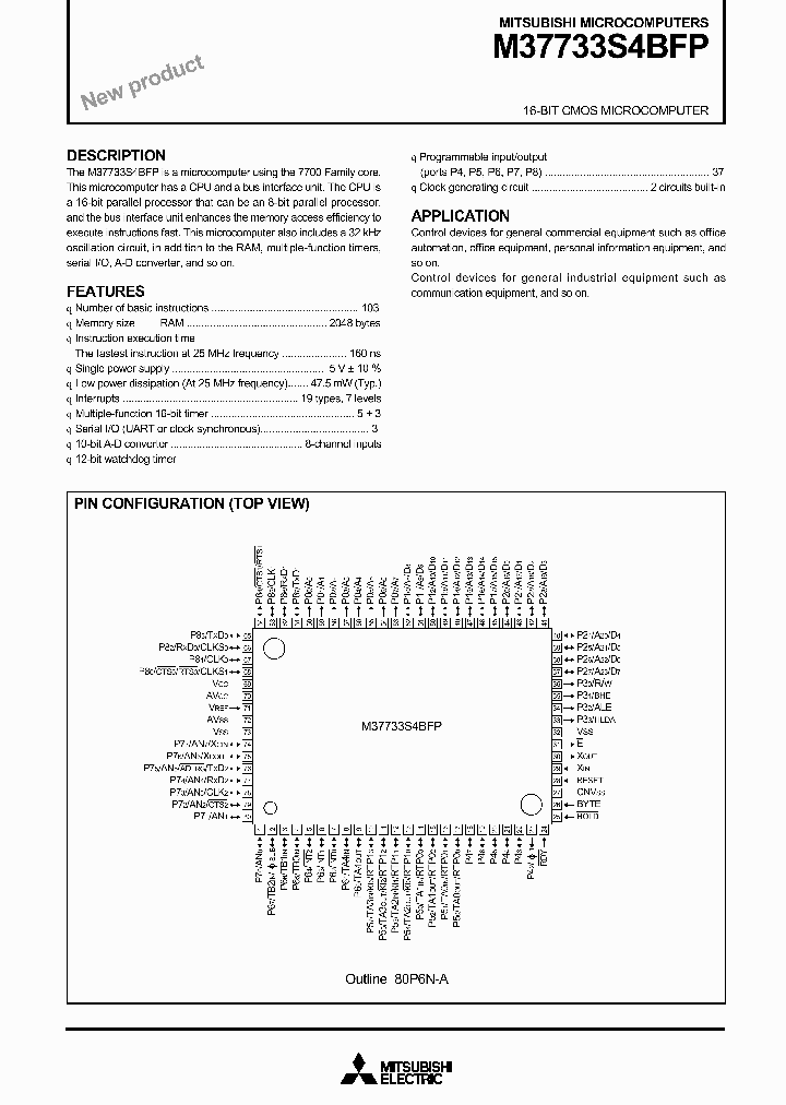 M37733S4BFP_3357320.PDF Datasheet