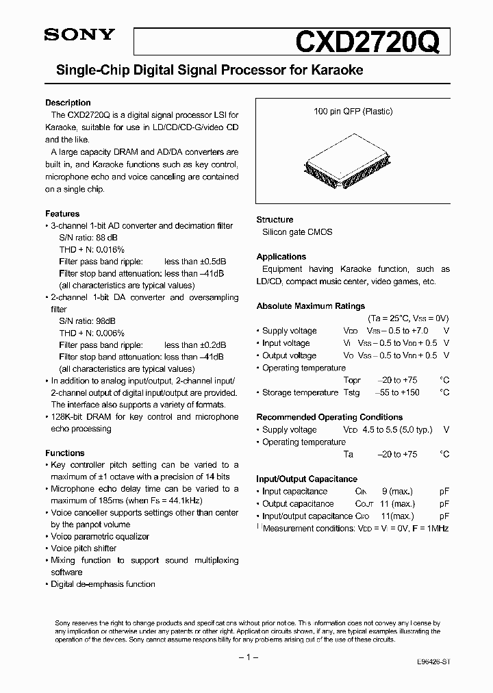 CXD2720Q_3356285.PDF Datasheet