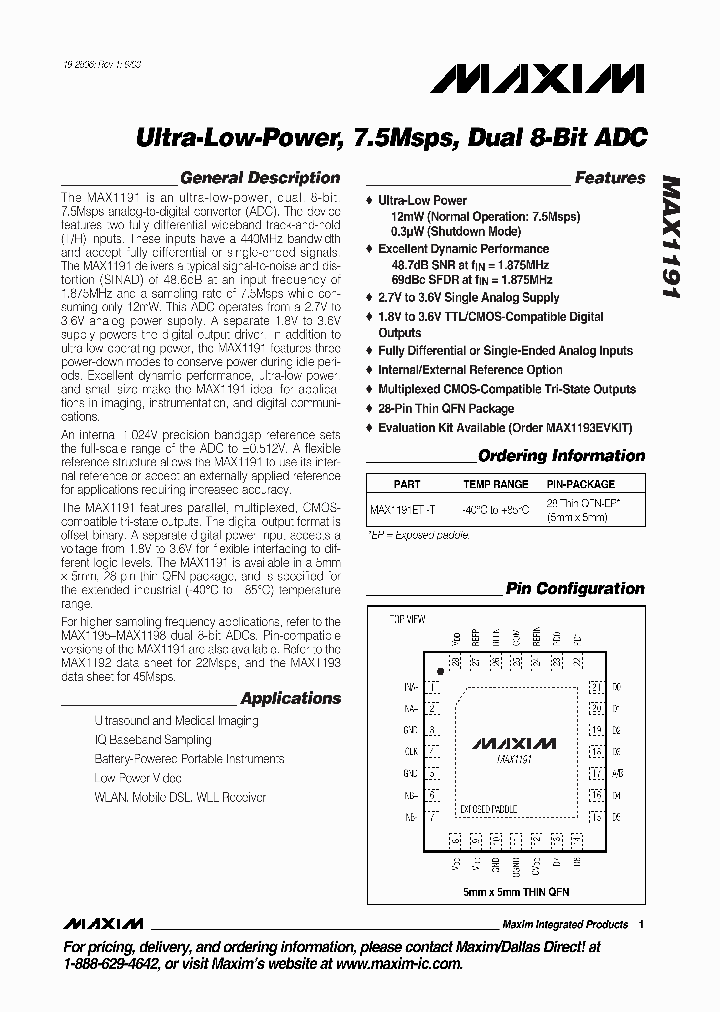 MAX1191_3360336.PDF Datasheet