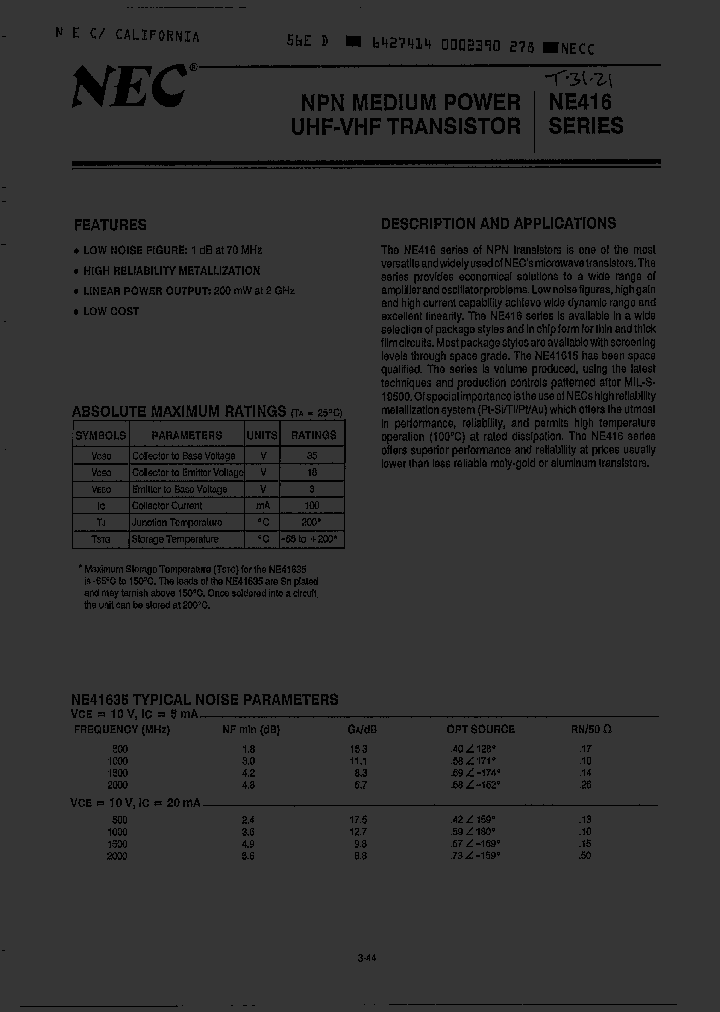 NE41607_3357198.PDF Datasheet