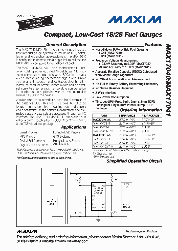 MAX17040XT10_3361337.PDF Datasheet