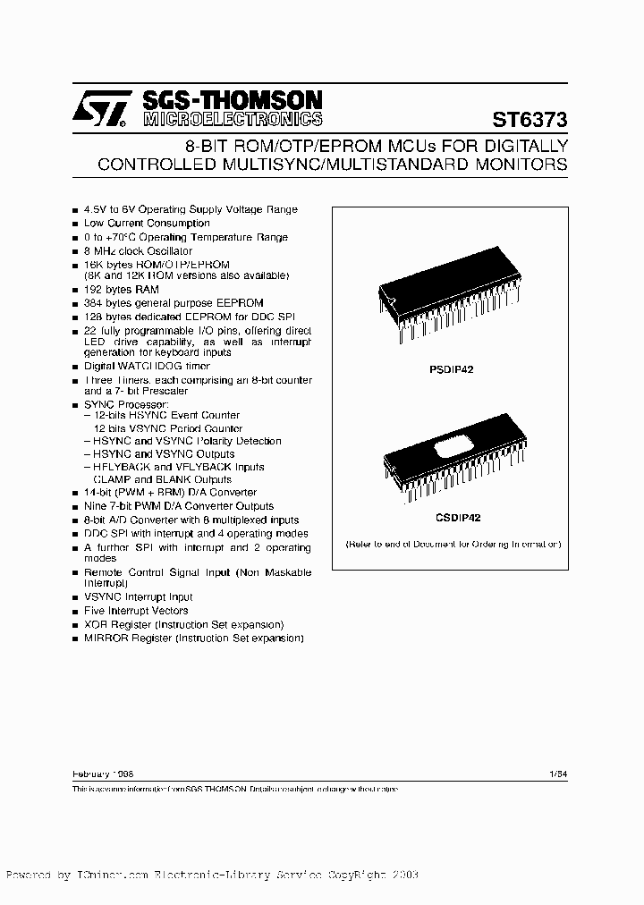 ST6373J2B1XXX_3362729.PDF Datasheet