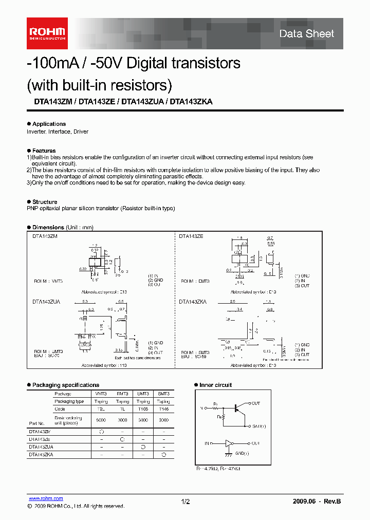 DTA143ZUA_3366508.PDF Datasheet