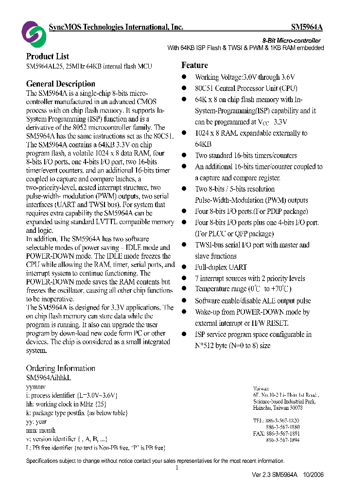 SM5964A_3366156.PDF Datasheet