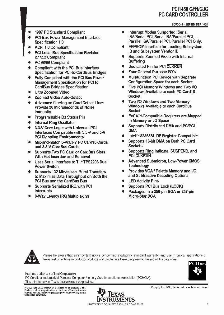 PCI1450_3369800.PDF Datasheet
