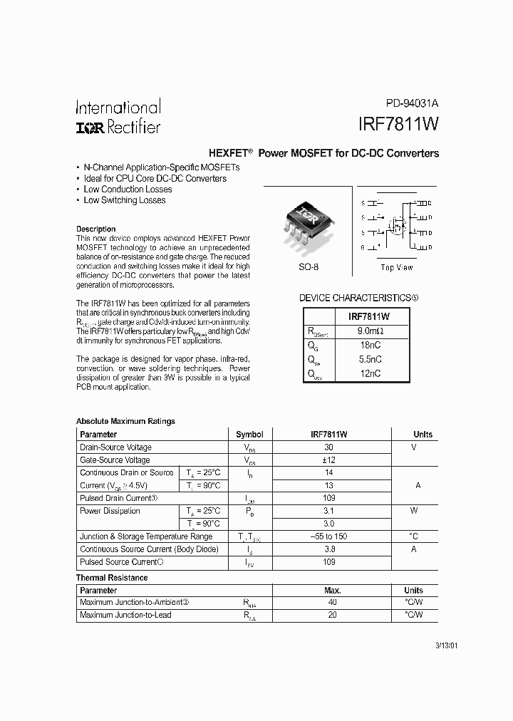 IRF7811W_3370979.PDF Datasheet