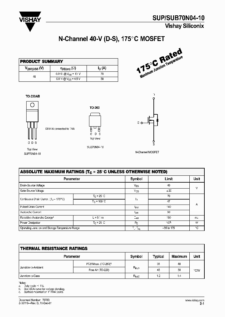 SUB70N04-10_3365655.PDF Datasheet